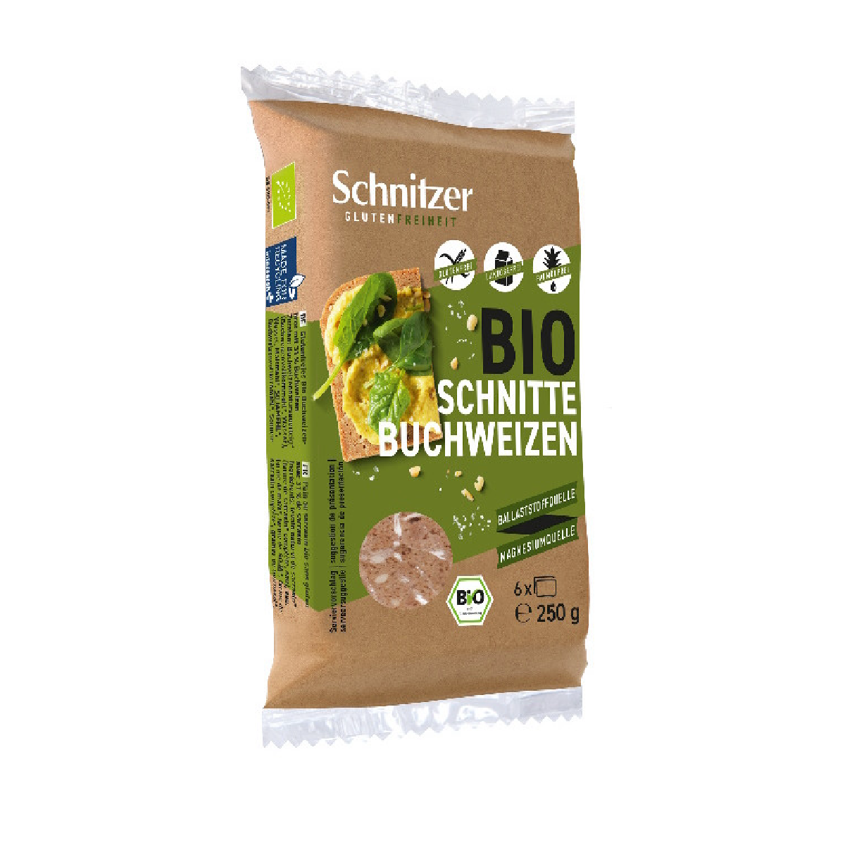 Pan fermentado de trigo sarraceno Ecológico Sin gluten Schnitzer 125 g