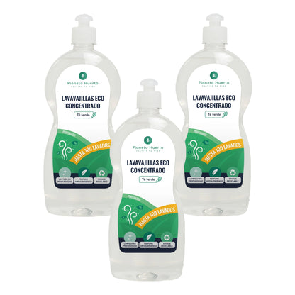 Pack 3xGeschirrspüler Manuell Grüner Tee ECO Planet Orchard 750ml