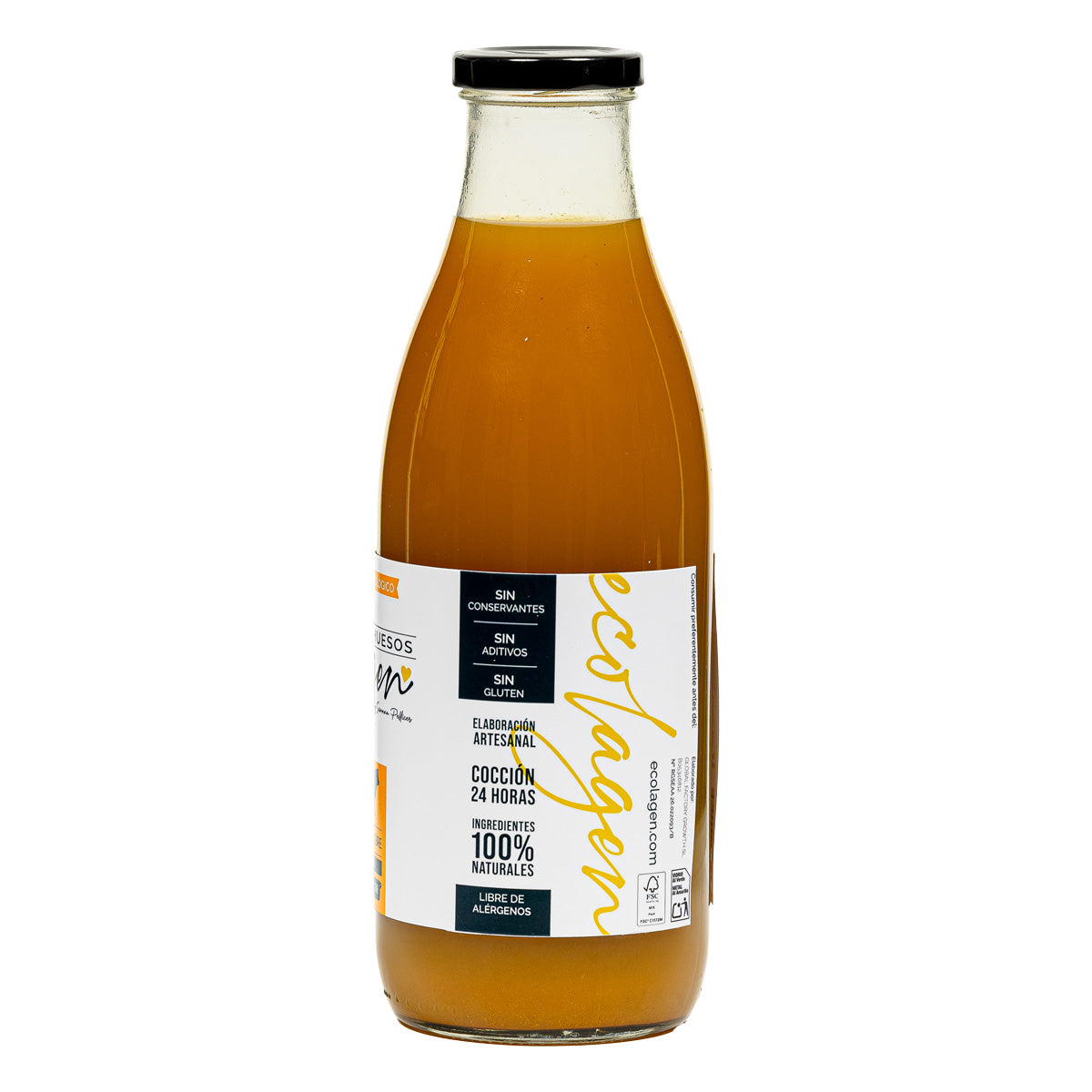 Biologische bottenbouillon met kurkuma en gember Ecolagen 1 l