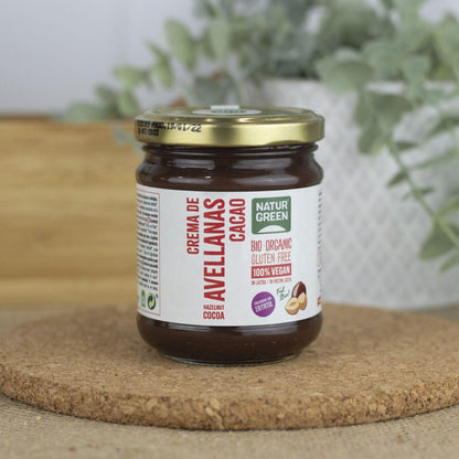 Crème noisette et cacao à teneur réduite en sucre Naturgreen 200 g