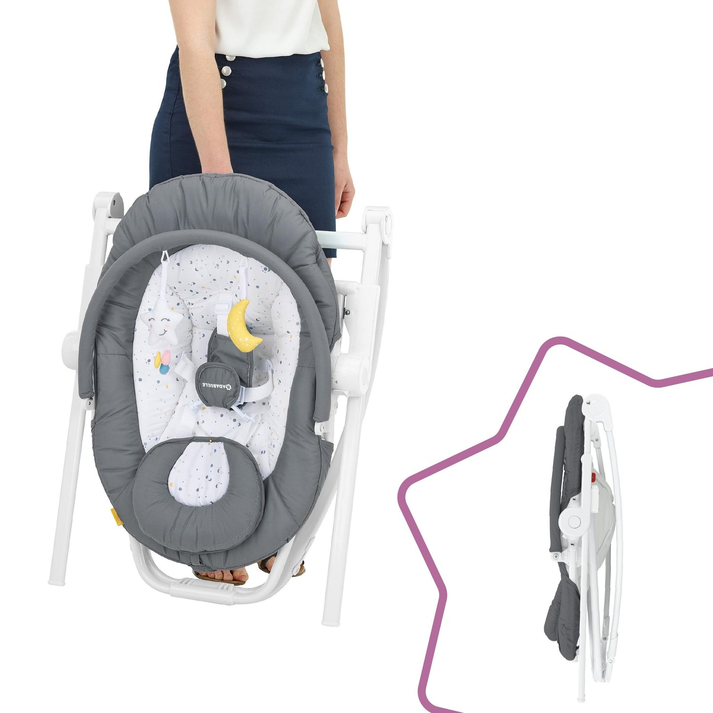 Amaca Compact'Up Moonlight Babymoov (ricondizionata)