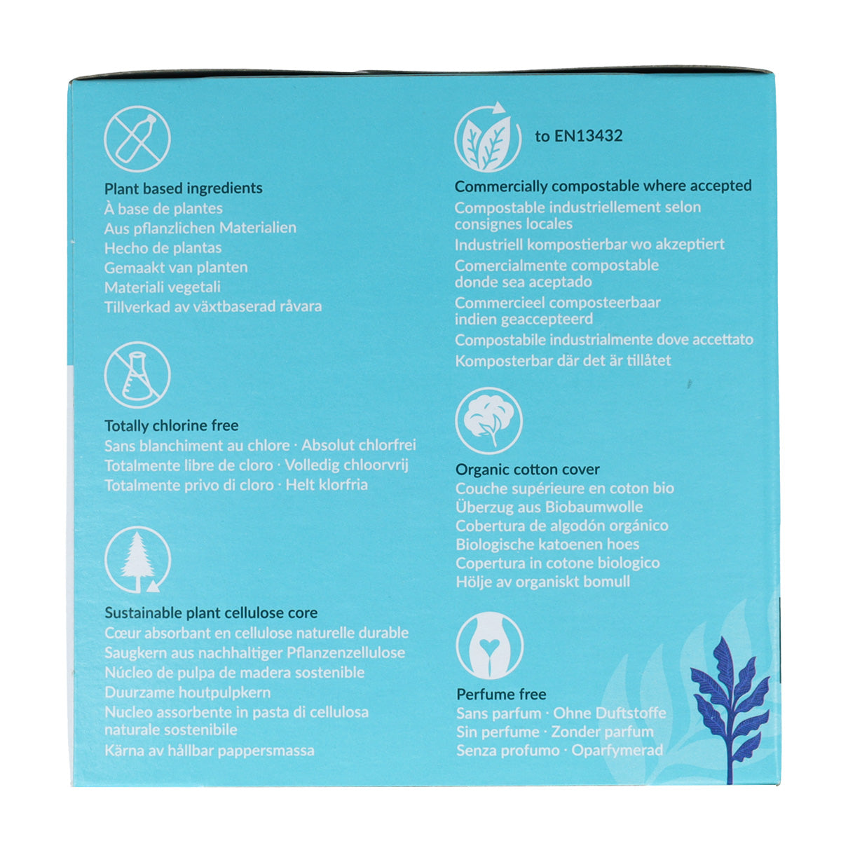 Serviettes hygiéniques longues avec ailettes bio Natracare 10 unités