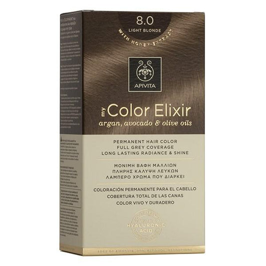 My Colour Elixir N8.0 Blonde Hair Dye Apivita