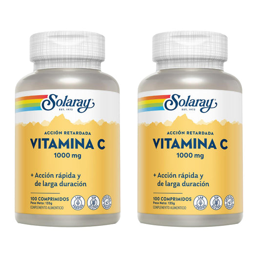Pack 2x Vit. C 1000 mg A/R Solaray 100 comprimés