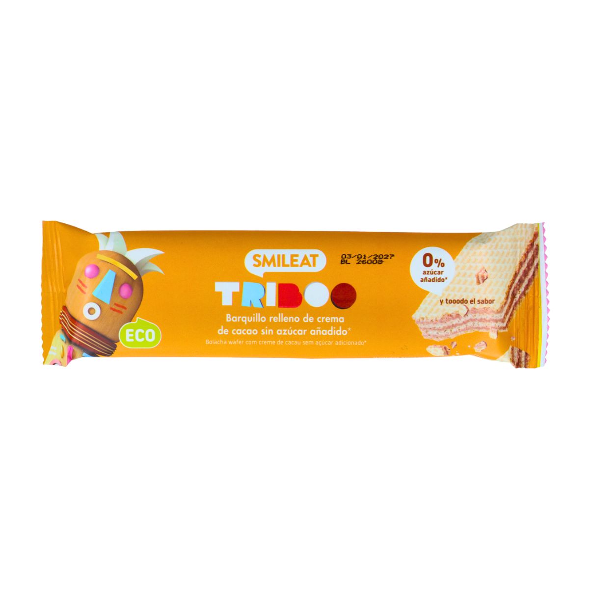 Gefüllter Waffelriegel 30 g ECO Smileat