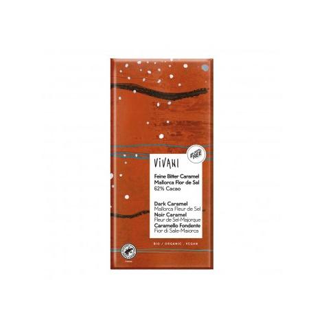 62% Dark Chocolate with Caramel and Mallorca Sea Salt BIO Vivani 80g