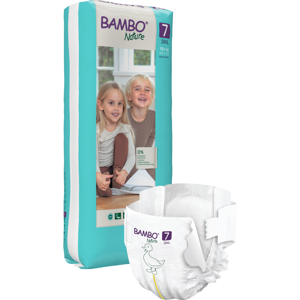 Pieluchy T7 (+18 kg) Bambo Nature 40 szt.