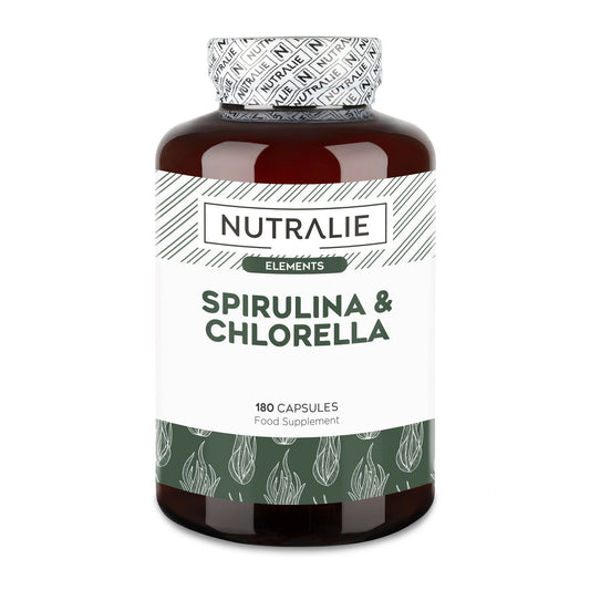 Nutralie Spirulina & Chlorella 1800mg energy and strength 180 capsules