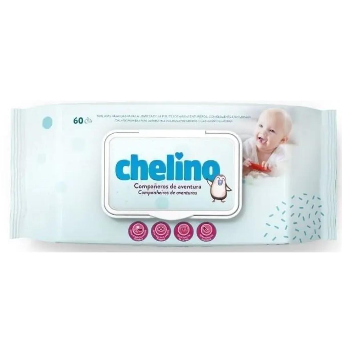 Dermo-sensitive Babyfeuchttücher Chelino 60 Stück