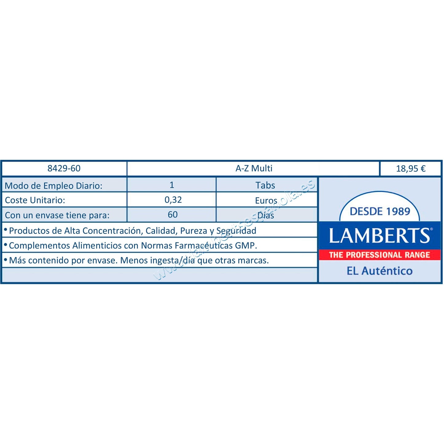 A-Z Multi Lamberts, 60 Tabletten
