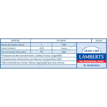 A-Z Multi Lamberts, 60 Tabletten