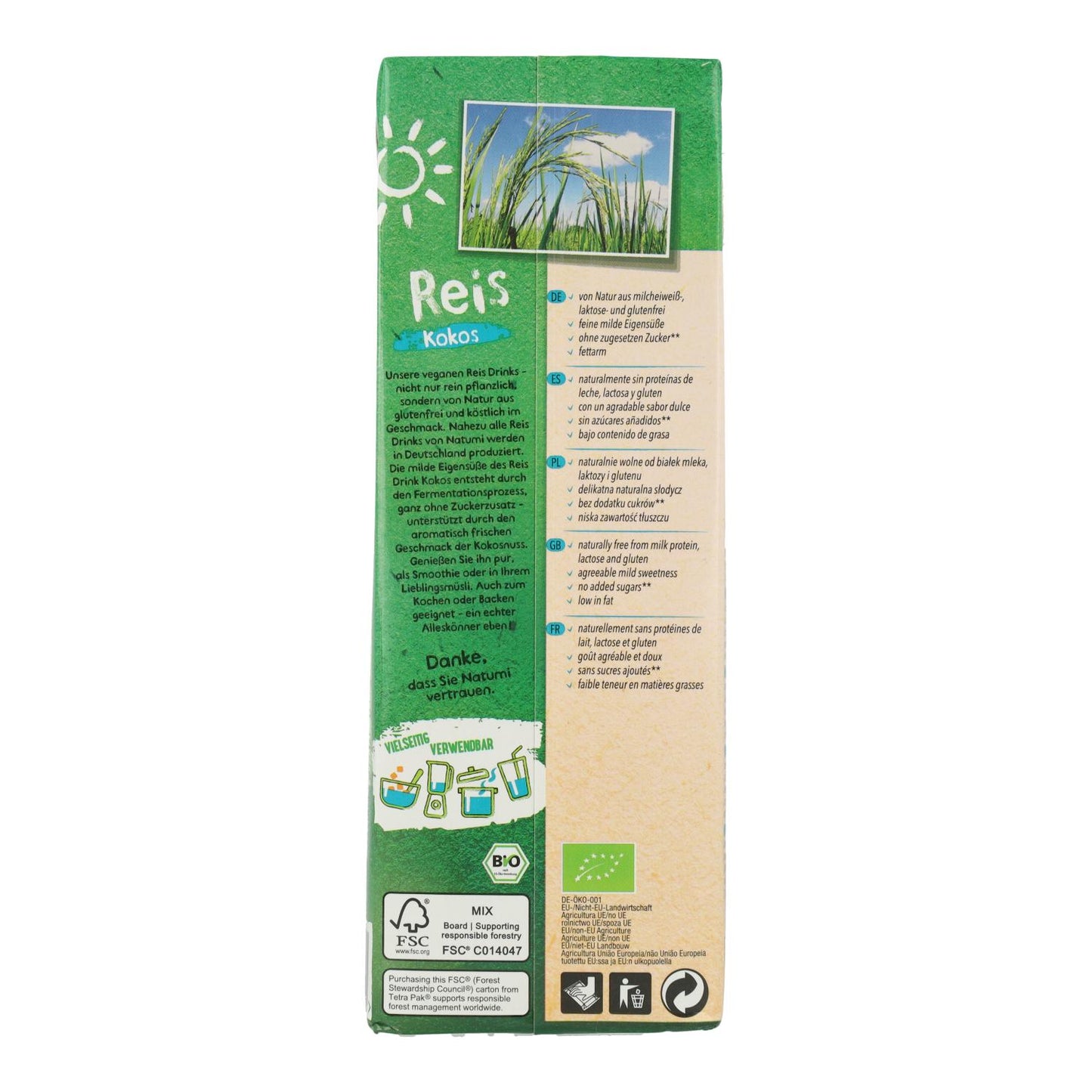 Bio-Reis-Kokos-Getränk Natumi 1 l
