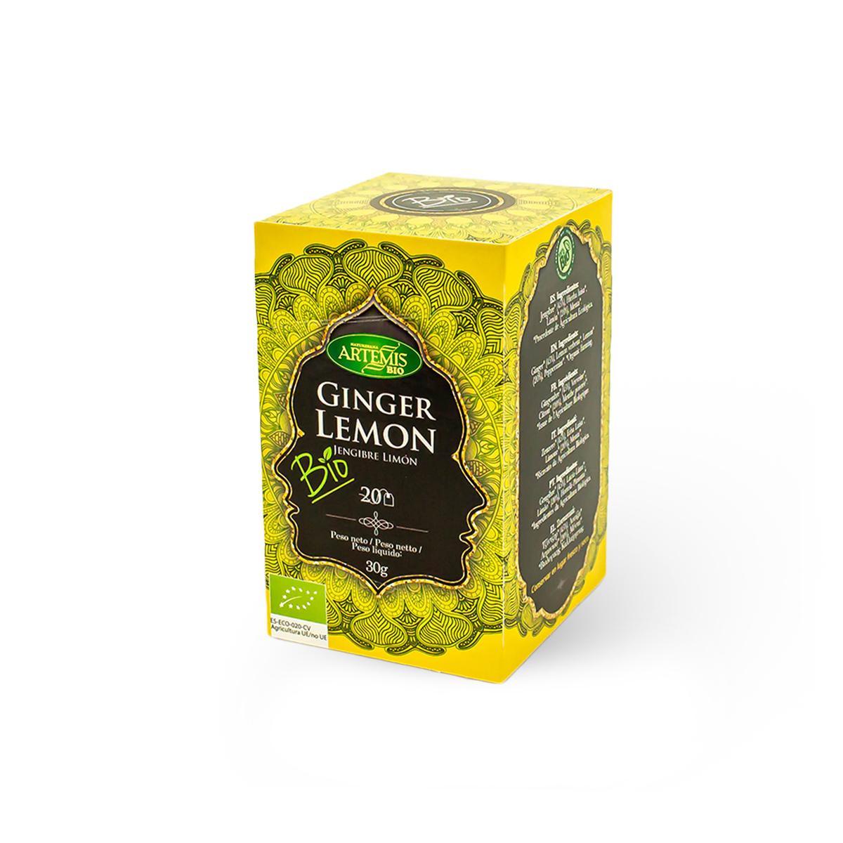 Infusión Jengibre y Limón Artemis Bio 20 bolsitas