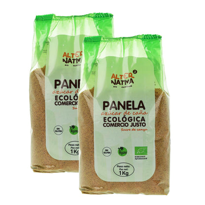 Pakket van 2 biologische panelasuiker Alternativa, 1 kg