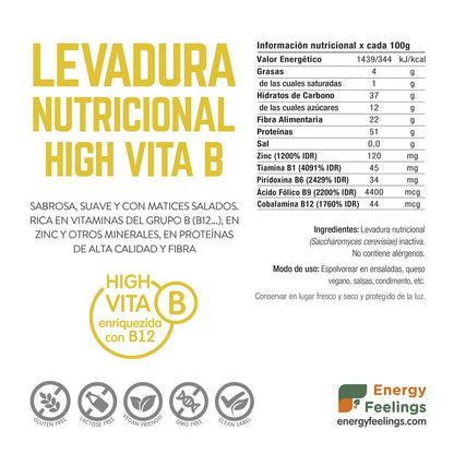 2-pack näringsjäst med vitamin B12 i flingor Energy Feelings 250 g