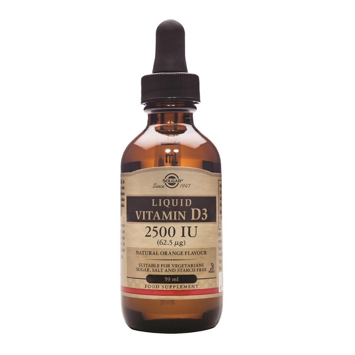 Vitamine D3 liquide 2500 UI, 59 ml (orange)