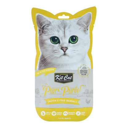 Cat PurrPuree-set - Kip en vezels 60 g Romige snack voor katten
