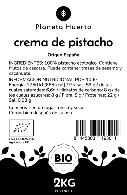 Pistagekräm ECO Planeta Huerto 2 kg