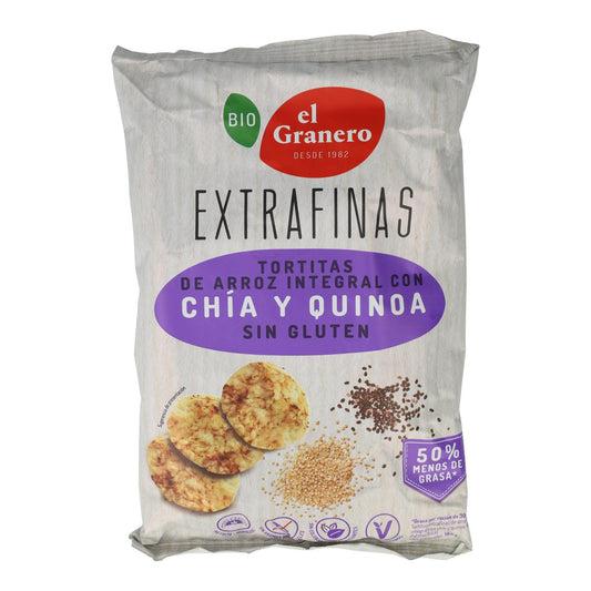 Crêpes extra-fines au riz complet, chia et quinoa BIO sans gluten El Granero 60 g
