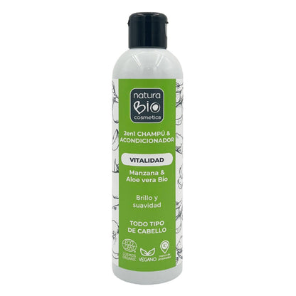 2-i-1 schampo & balsam Vitalidad Aloe & Manzana Bio 250 ml NaturaBIO