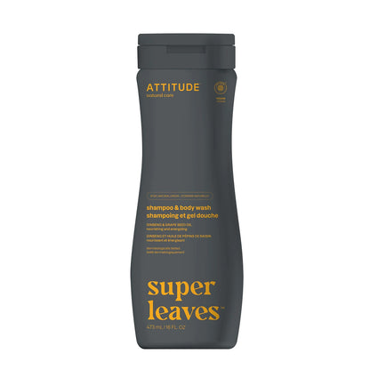 Super Leaves 2-in-1-Shampoo und Duschgel, nährend und energiespendend für Männer, 473 ml