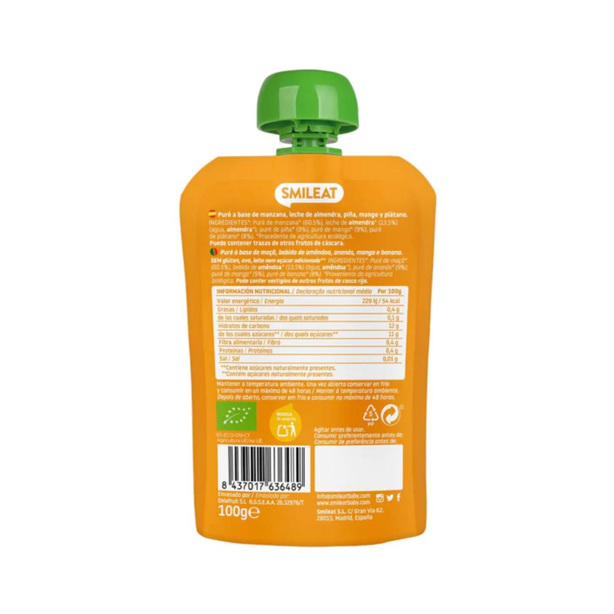 Beutel Mandel, Mango und Ananas ECO Smileat, 100 g