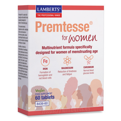 Premtesse multivitamine voor vrouwen in de vruchtbare leeftijd Lamberts 60 tabletten