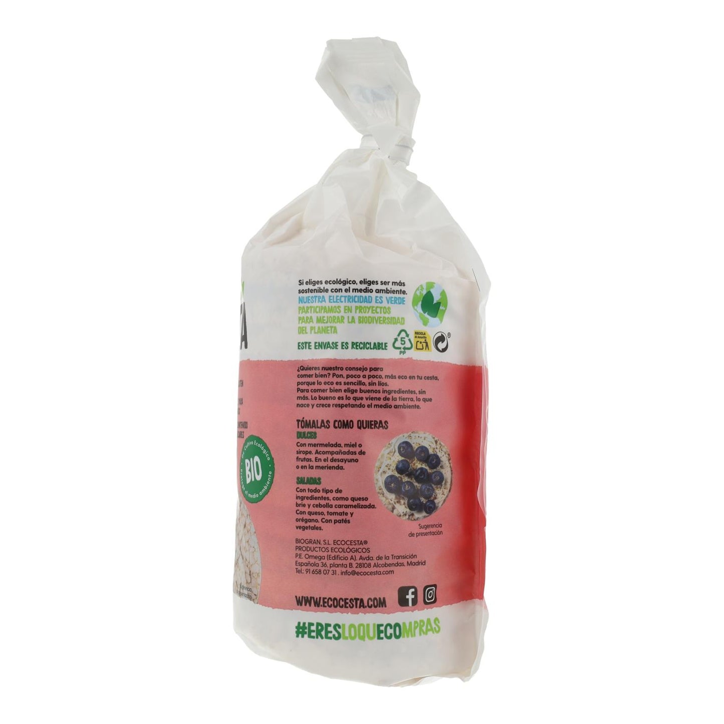 Rijstkoekjes zonder toegevoegd zout Bio Ecocesta 15 g