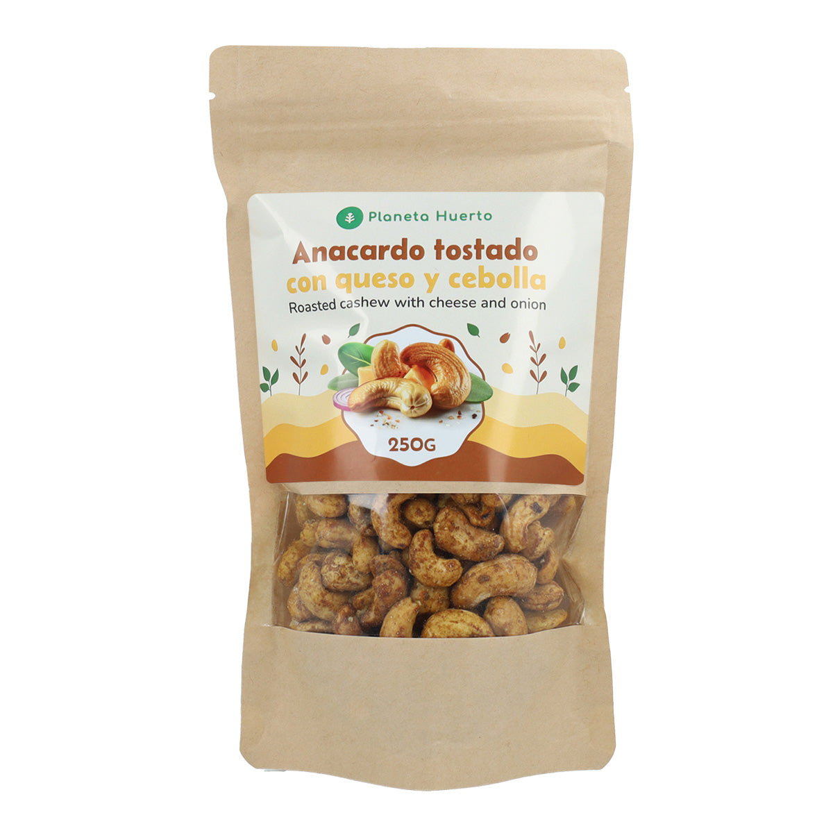 Roasted cashew nuts with cheese and onion Planeta Huerto 250gr