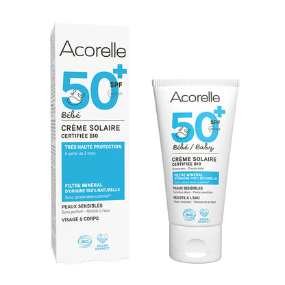 Zonnebrandcrème voor baby's SPF50+ Acorelle 50 ml