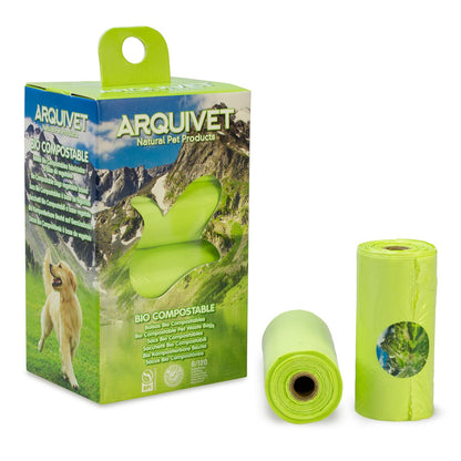 Arquivet Bio Compostable Dog Waste Bags 8 rolls x 15 bags