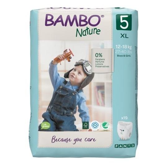 Pannolini Pants T5 (12-18 kg) Bambo Nature 19 pezzi