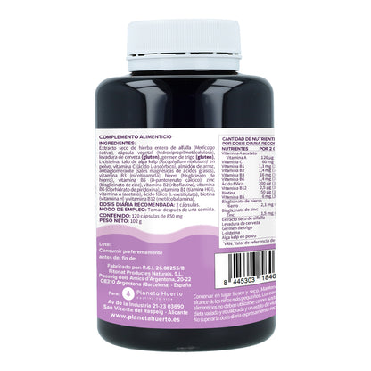 Hair Booster cheveux, peau et ongles Planeta Huerto 120 gélules