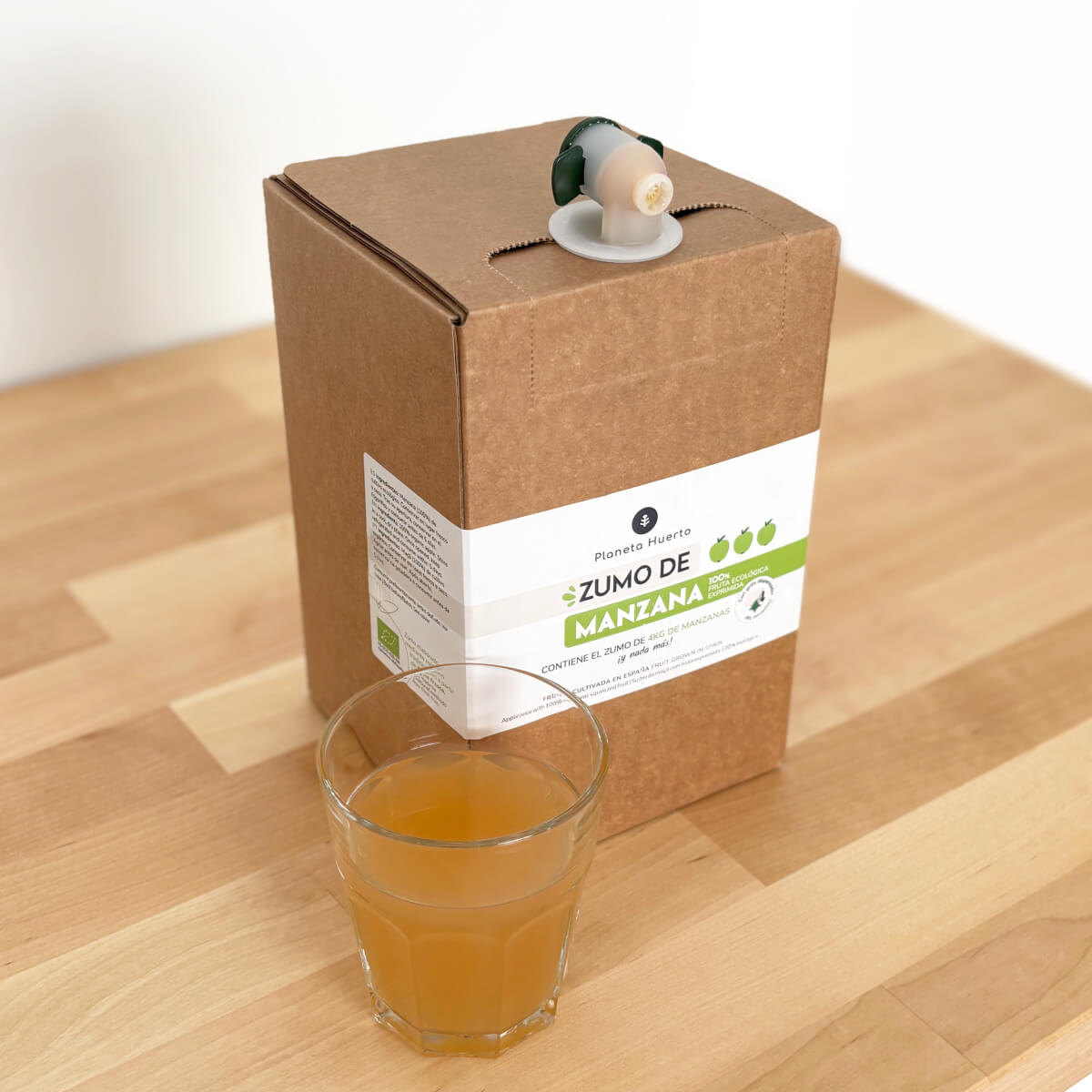 Appelsap 100% geperst fruit Eco Bag in Box Planeta Huerto 3 L