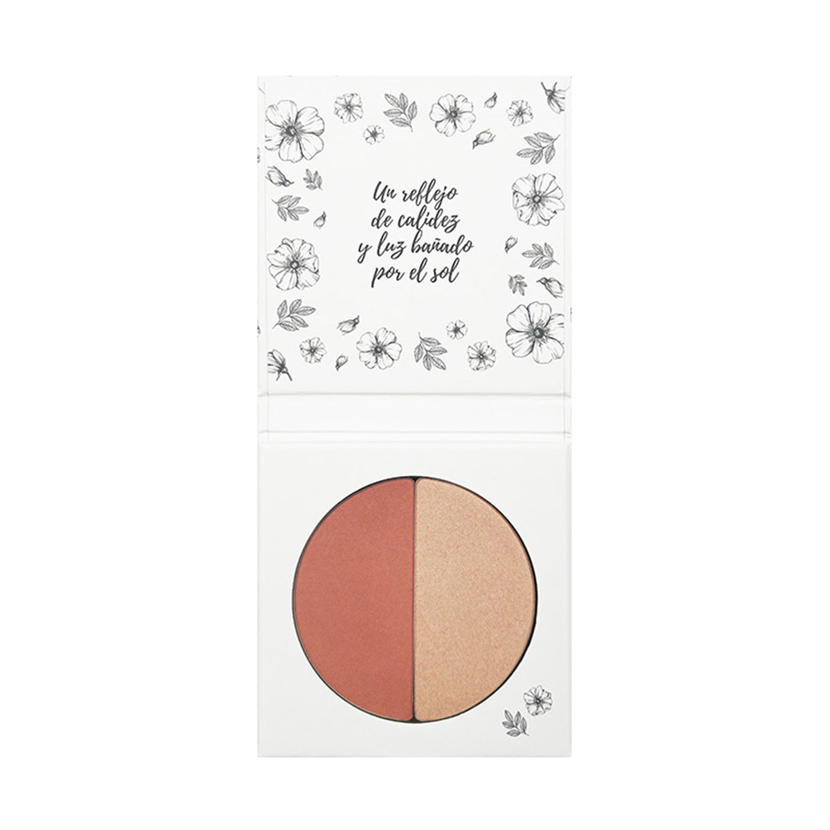 Blush Duo 02 Costa Dorada, zachte en stralende finish met biologische sheaboter, NaturaBio Cosmetics, 2x4 g