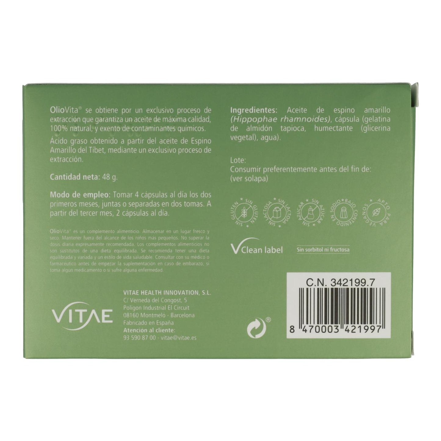 Oliovita 700 mg Vitae 60 Kapseln