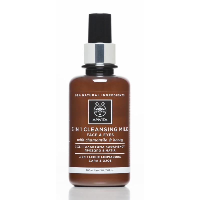 3-in-1 emulsie voor gezicht en ogen Apivita 200 ml