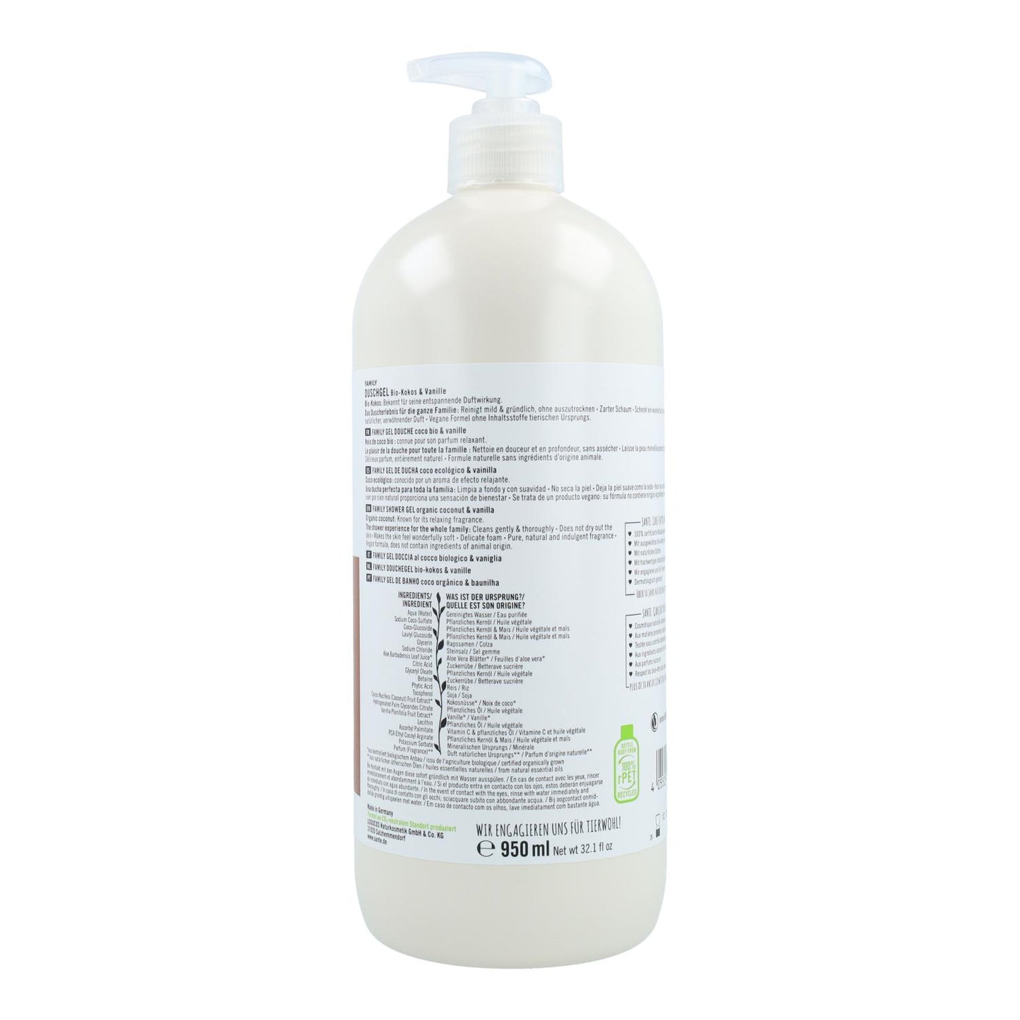Żel pod prysznic BIO kokosowo-waniliowy Sante 950 ml