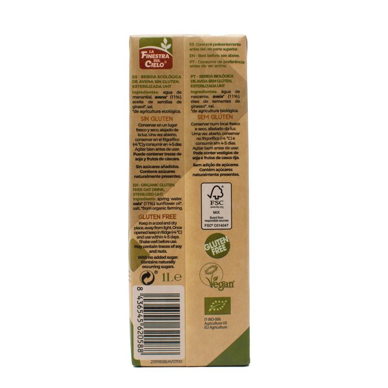 Pack 6 x Boisson à l'Avoine Sans Gluten La Finestra Sul Cielo 1 L