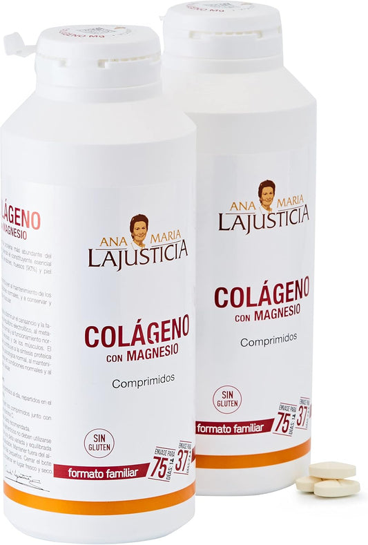 Pakket 2x Collageen met magnesium Ana María La Justicia 450 tabletten