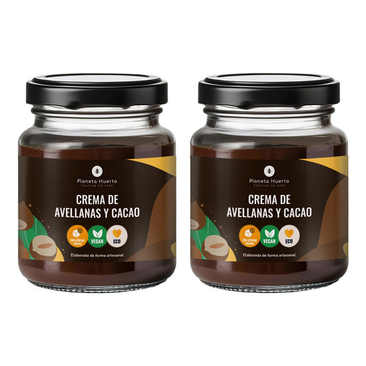 Zestaw 2x Krem z orzechów laskowych i kakao bez dodatku cukru ECO Planeta Huerto 230 g