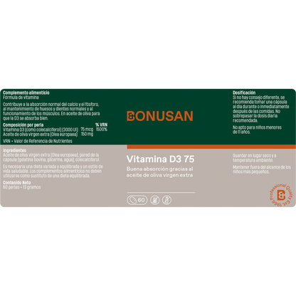 Vitamine D3 75 Bonusan 60 capsules