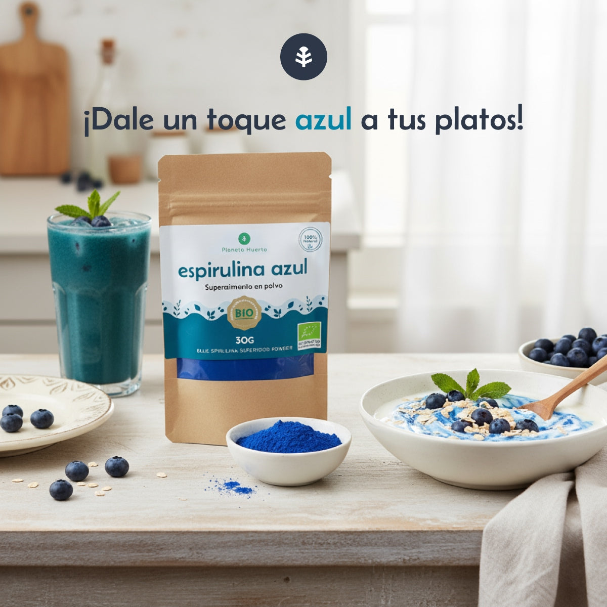 Blaue Spirulina Planeta Huerto 30gr