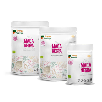 Pack of 2x Organic Black Maca Powder Energy Feelings 1 kg