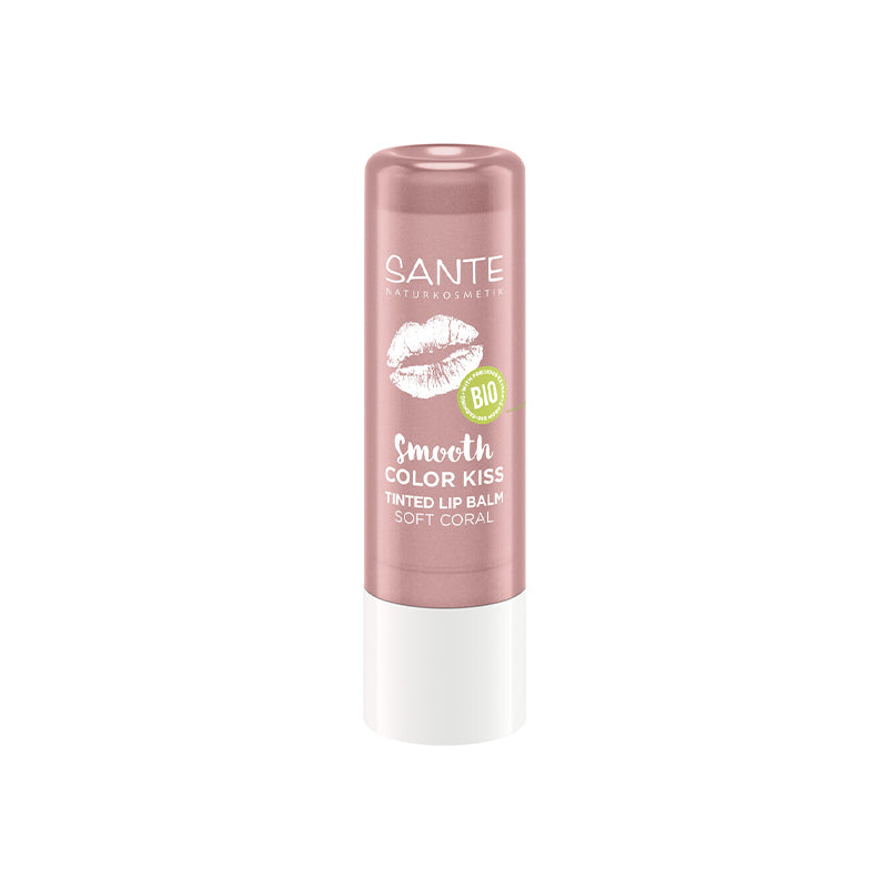 Lippenbalsem kleur kiss 01 Soft Coral, Sante
