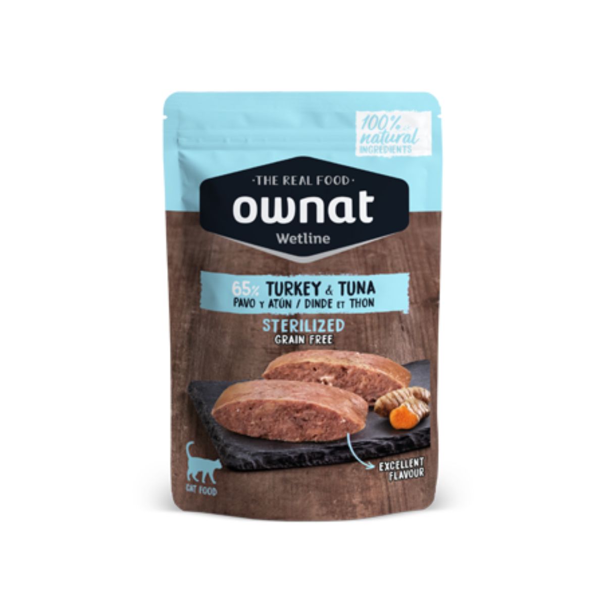 Ownat Wetline Grain-Free Turkey and Tuna for Sterilised Cats 85 g