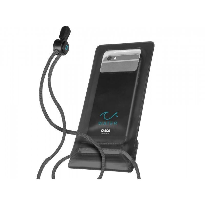 Waterdichte hoes voor dunne smartphones tot 6,5" zwart SBS