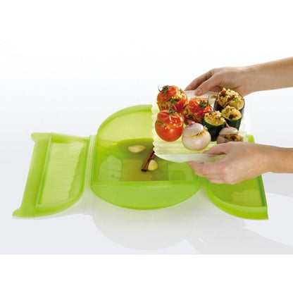 Stoomkoker met bakje voor 3-4 personen Lékué