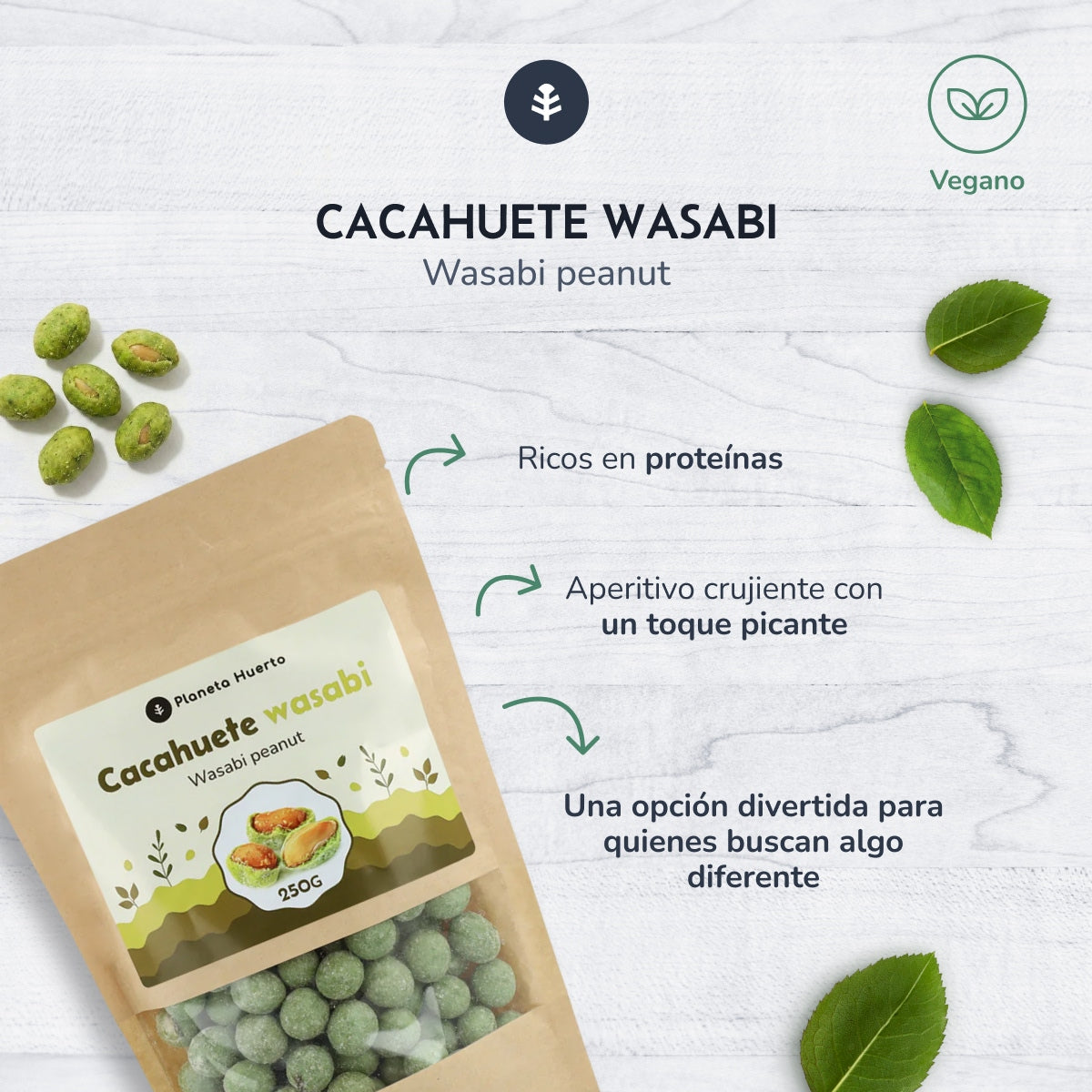 Orzeszki ziemne z wasabi Planeta Huerto 250g