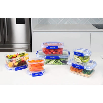 Pakket luchtdichte bakjes Klip It+ systeem 6 stuks